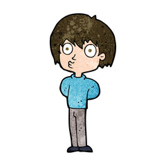 cartoon impressed boy