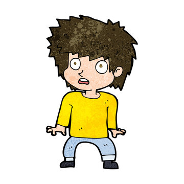 recommend clip art: cartoon frightened boy