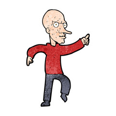 cartoon angry old man