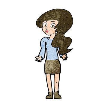 recommend clip art: cartoon woman shrugging shoulders