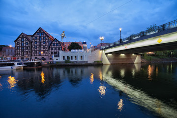 Evening in the City of Bydgoszcz