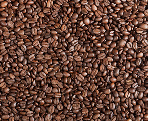 Close-up of coffee beans background
