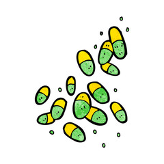 cartoon medical pills