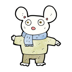 Fototapeta premium cartoon mouse in clothes