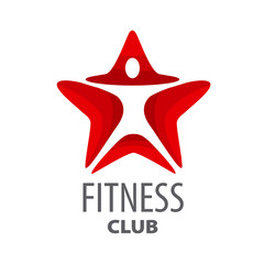 Obraz premium vector logo red star for fitness club