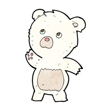 cartoon curious polar bear