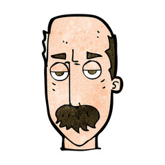 cartoon bored old man