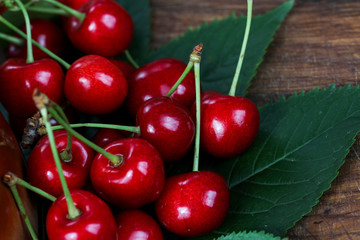 sweet cherry on the table