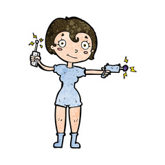 cartoon future space girl
