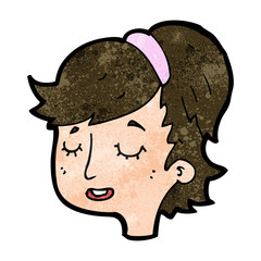 cartoon pretty female face