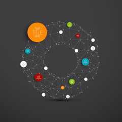 Vector abstract circles illustration / infographic network template