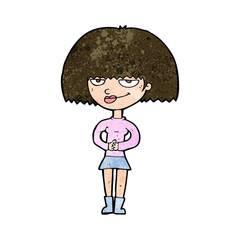 cartoon sly woman