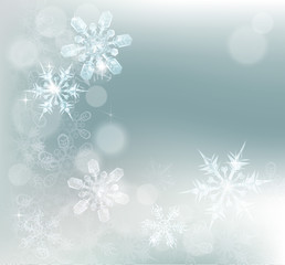 Abstract Snowflakes Snow Background