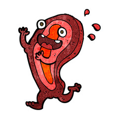 meat cartoon character