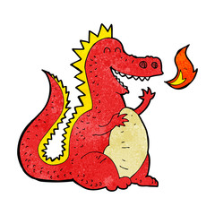 cartoon fire breathing dragon