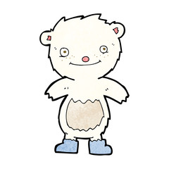 cartoon teddy polar bear wearing boots