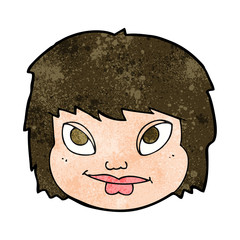 cartoon female face