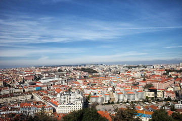 Fototapeta na wymiar View Over City of Lisbon in Portugal