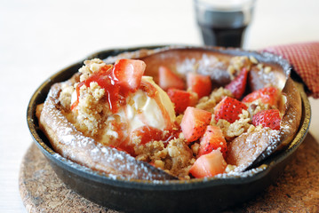 Ice cream with crumble
