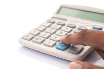 Obraz premium Realistic electronic calculater isolated