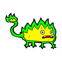 cartoon little fire demon