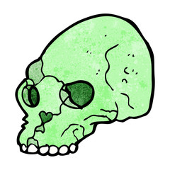 cartoon spooky skull