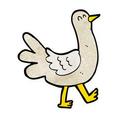 cartoon walking bird