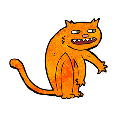 Obraz premium cartoon happy cat