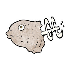 cartoon fish head
