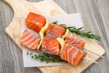 Salmon skewer
