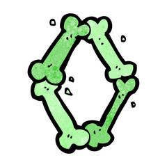 cartoon halloween bone number