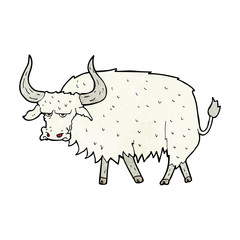 cartoon annoyed hairy ox