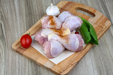 Raw chicken legs