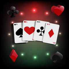 Casino element Poker cards  eps 10
