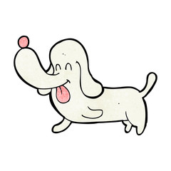 cartoon happy dog