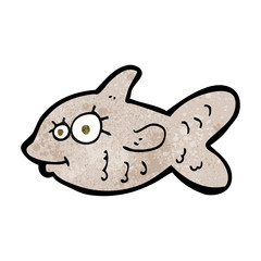 cartoon happy goldfish