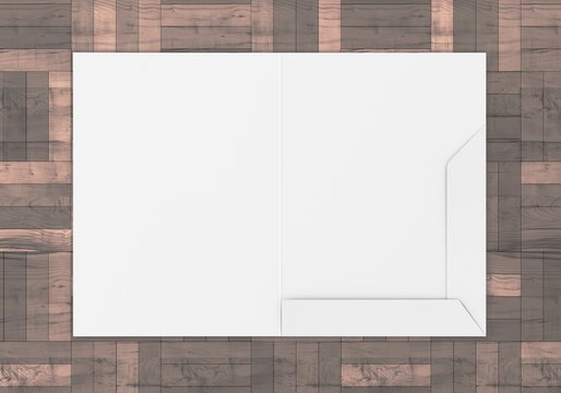 Mappe mit Gummiband Vorlage weiss