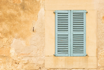 Vintage Hintergrund Alte Fassade mit Holzfenster 