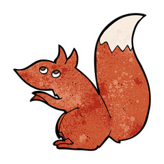 cartoon red squirrel