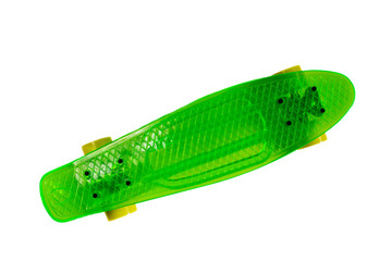 Fish cruiser skateboard on white background