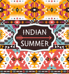Bright pattern in tribal style
