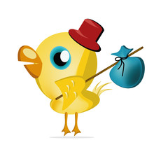 Fun chicken, cartoon