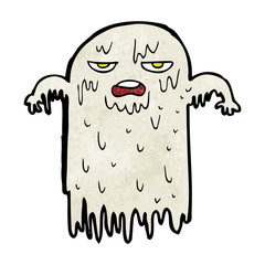 cartoon slimy ghost
