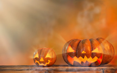 Scarry halloween pumpkin background
