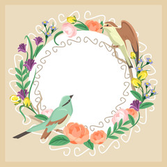 Fototapeta premium Vector floral card illustration