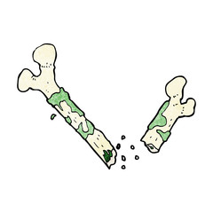 gross broken bone cartoon