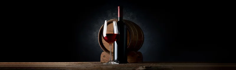 Papier Peint photo Lavable Vin Composition avec du vin