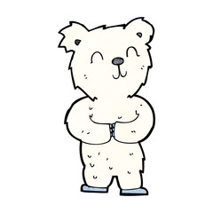 Naklejka premium cartoon happy little polar bear