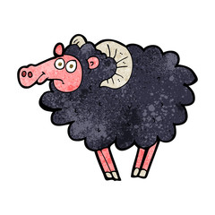 cartoon black sheep