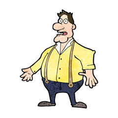 cartoon shocked man